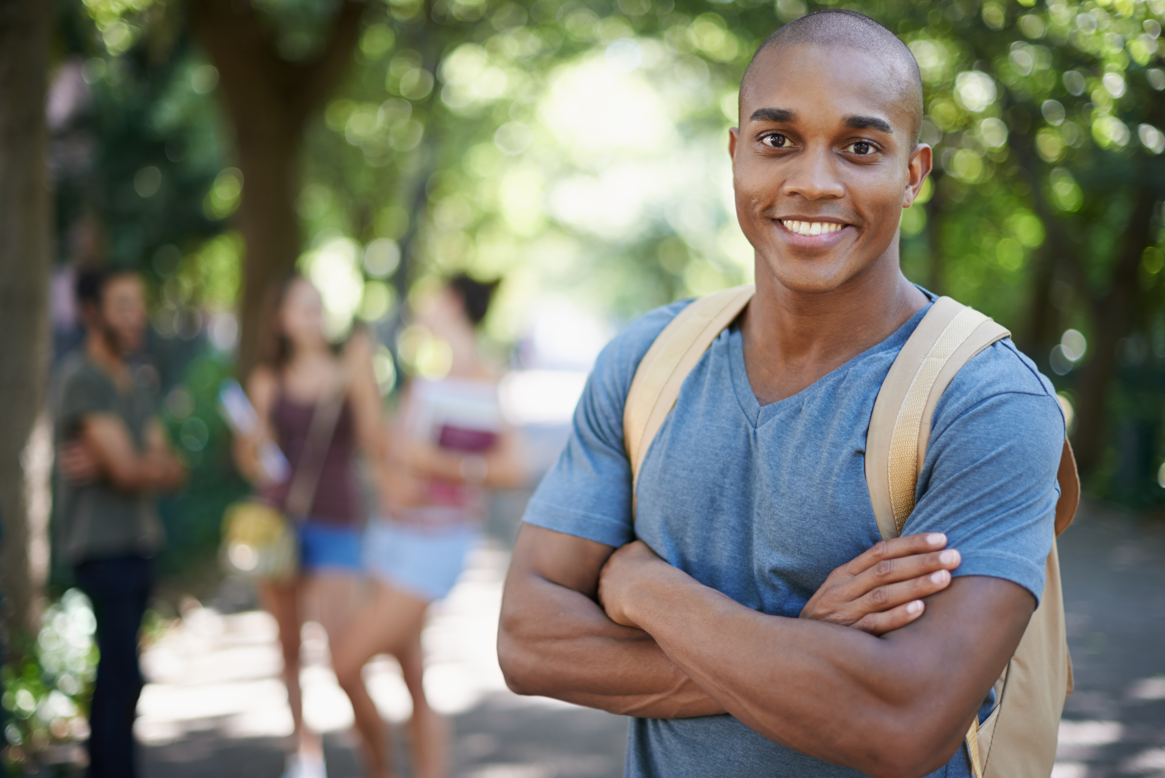 Collage student on campus