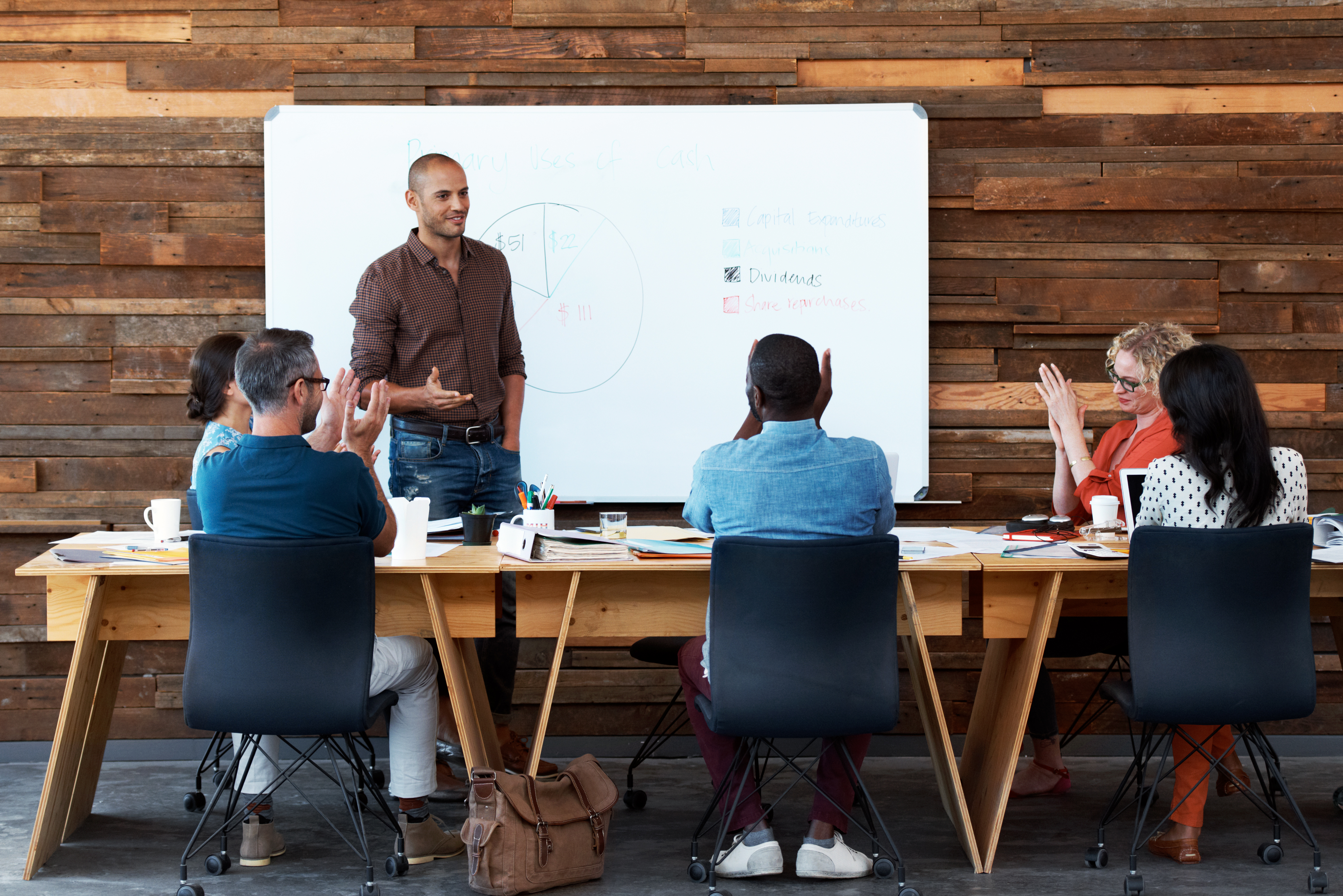 Team of peole in a meeting